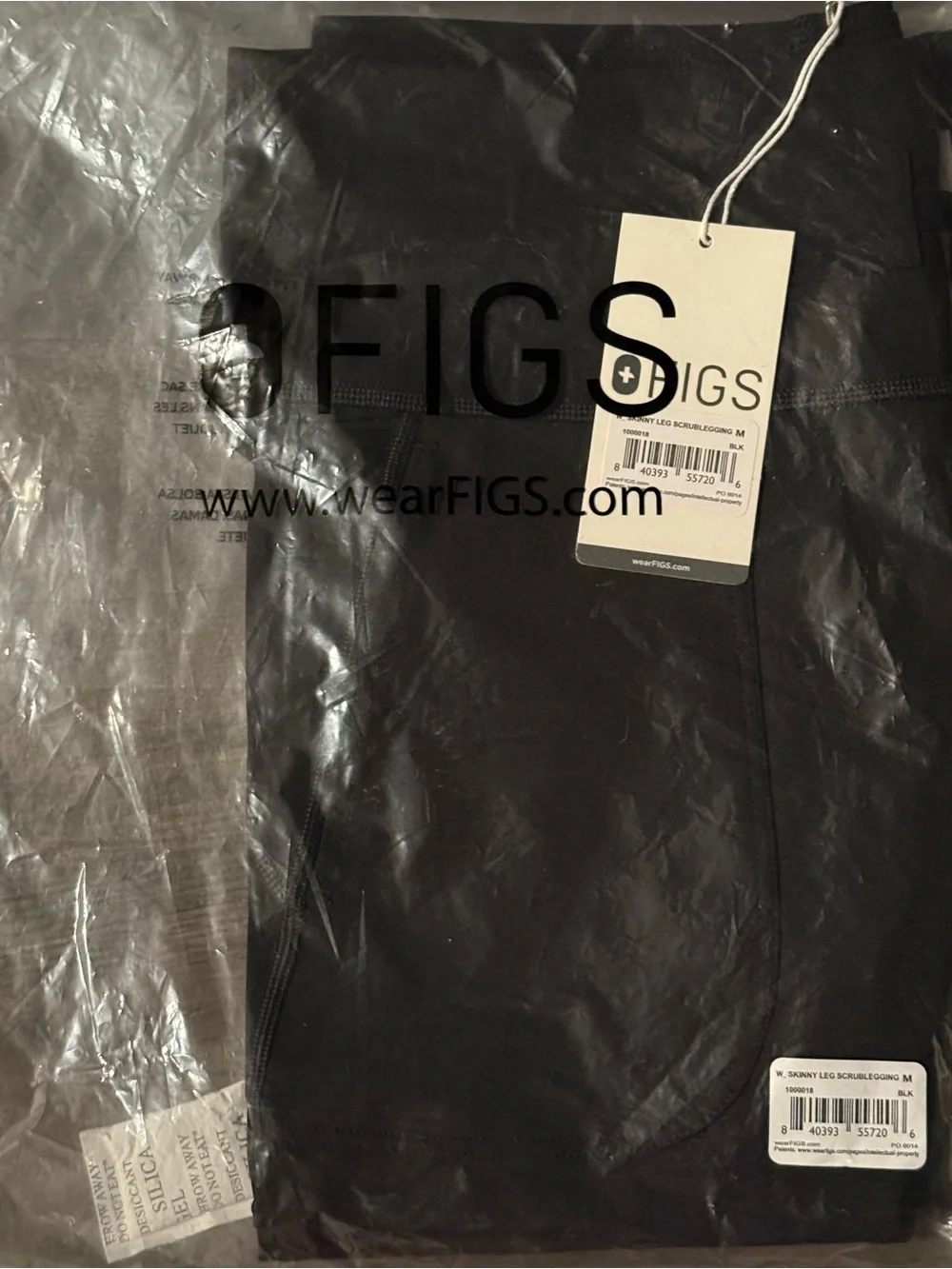 FIGS Ashland High-Rise Women’s Scrublegging Skinny Leg Scrub Leggings (black)